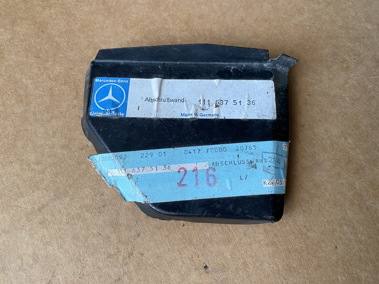 ABSCHLUSSWAND VORNE LINKS "NOS" AN LÄNGSTRÄGER