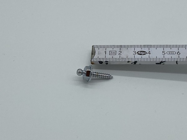DRUCKKNOPF-UNTERTEIL (GEWINDE 4,2x16mm) EDELSTAHL VERCHROMT
