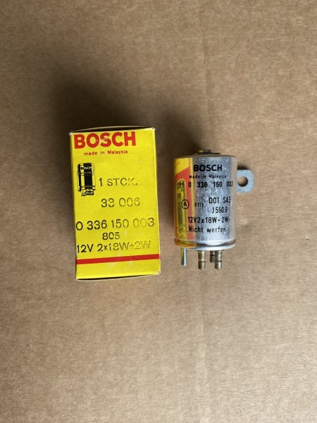 BLINKRELAIS 12V 2x18W +2W BOSCH 0336150003 "NOS"