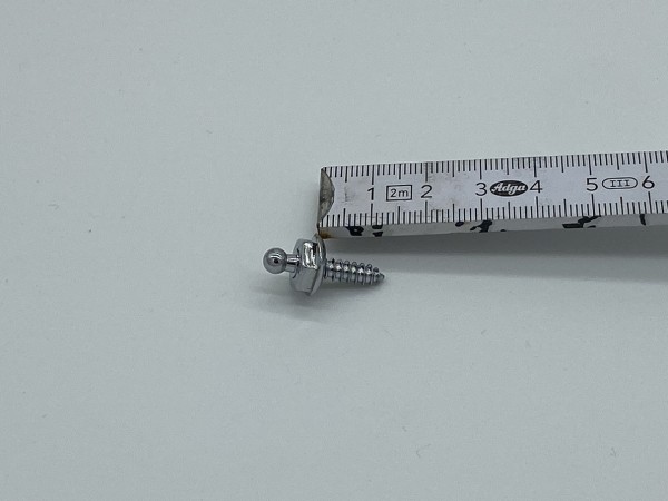 DRUCKKNOPF-UNTERTEIL (GEWINDE 4,2x12mm) EDELSTAHL VERCHROMT